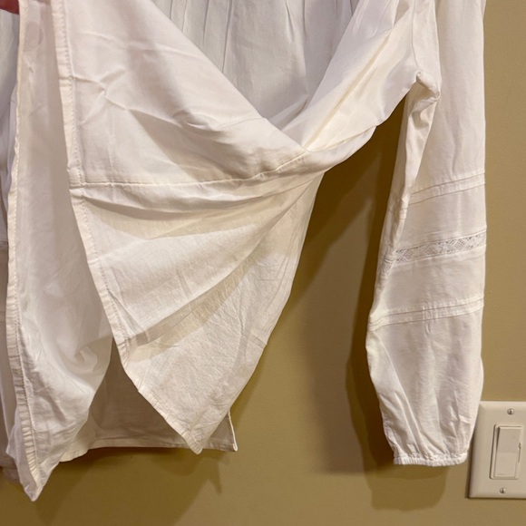 Time and Tru women’s lace inset blouse with long sleeves size XL winter white - Picture 12 of 17